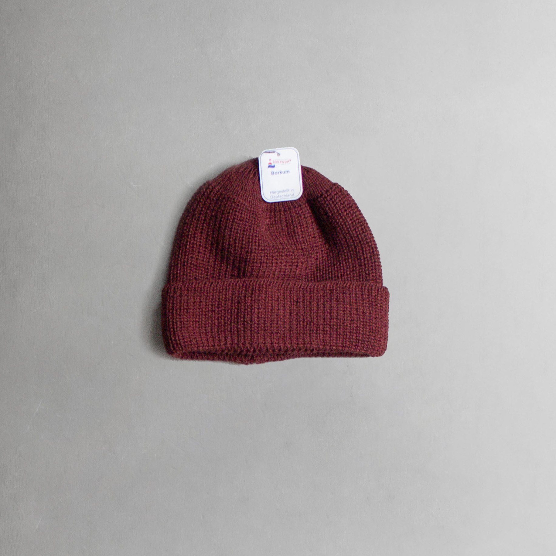 LEUCHTFEUER STRICKWAREN BORKUM WOOL BEANIE 羊毛 反摺 毛帽