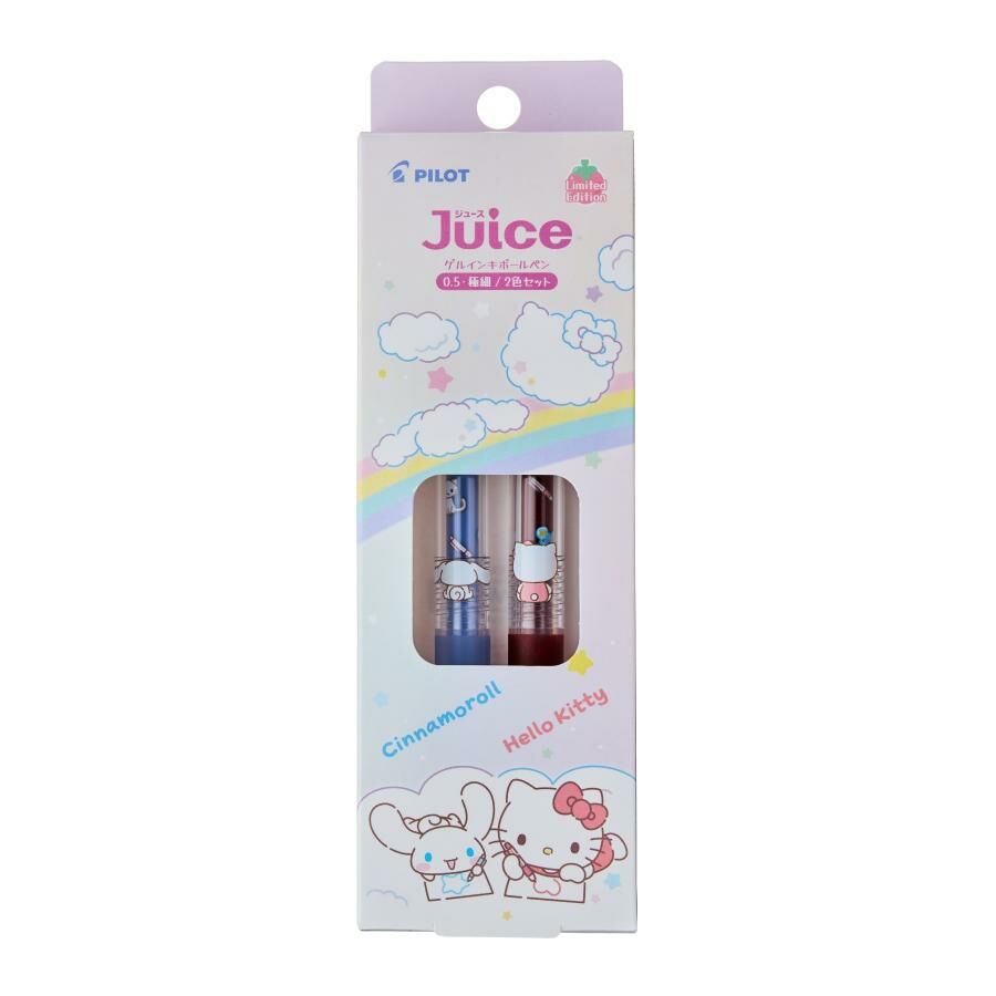 PILOT Juice果汁筆/ 0.5/ sanrio/ 背影款/ 2色入/ 大耳狗&凱蒂貓（數量限定）