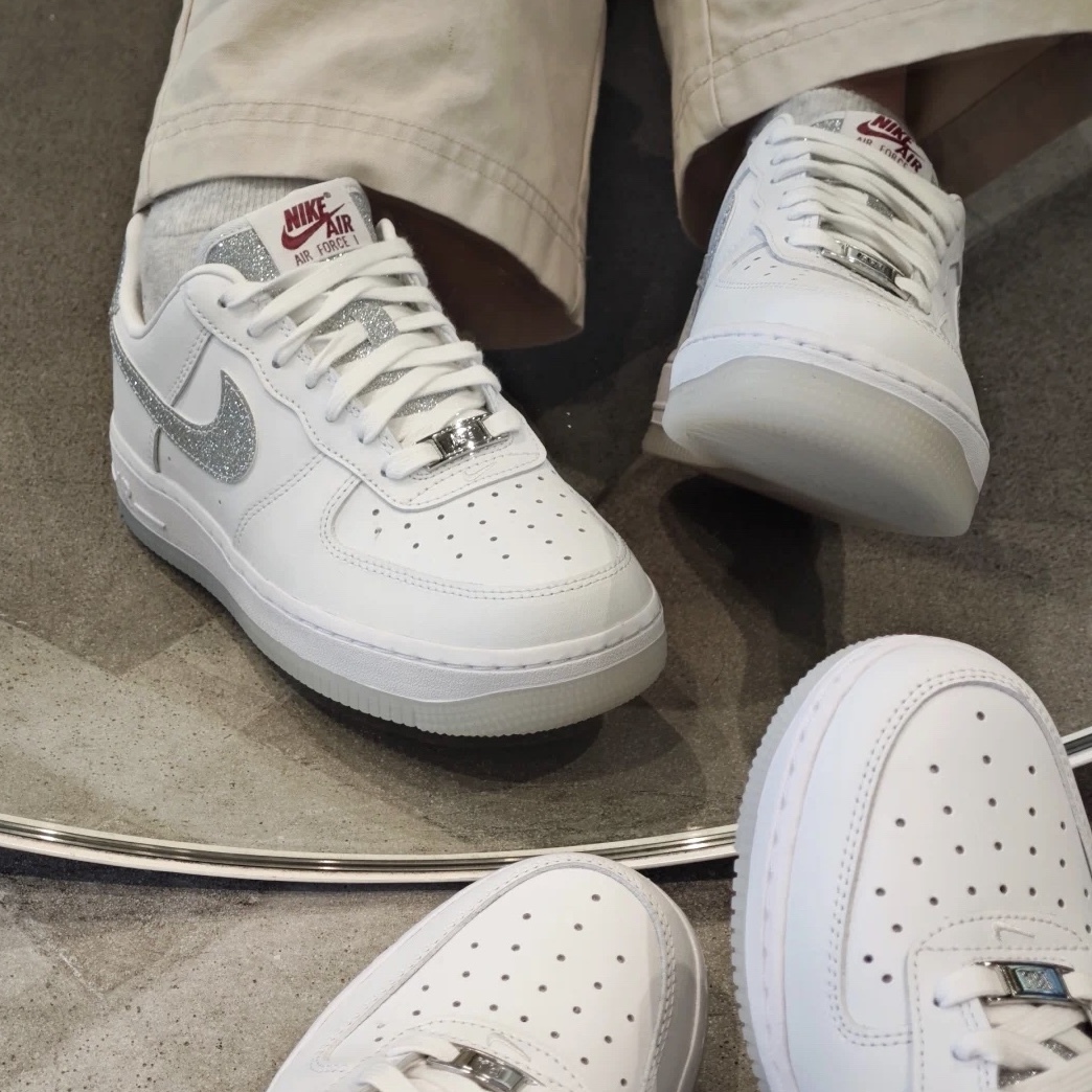 WMNS AIR FORCE 1 07 LX 白 鑽石銀 AF1 銀勾 冰底 HQ3461-191