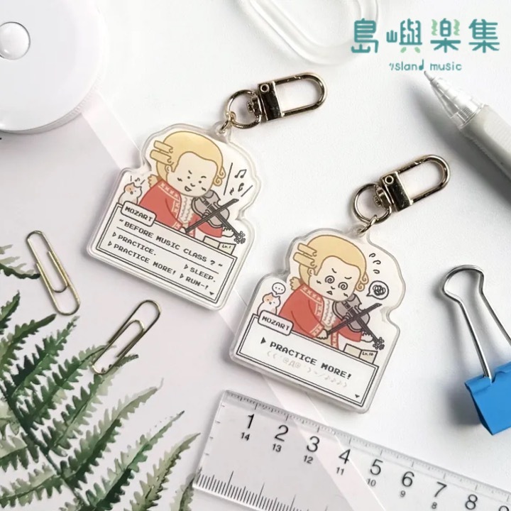 【莫札特】雙面壓克力吊飾