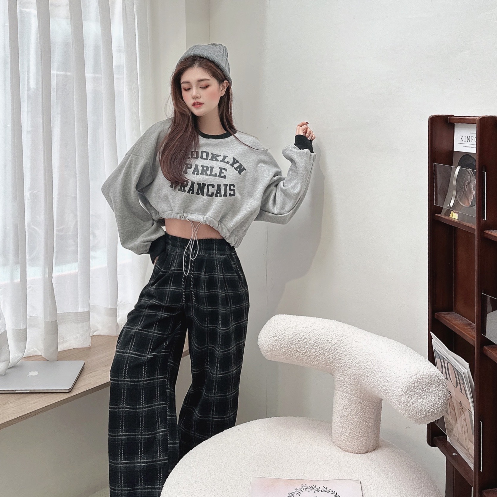 超舒服內刷絨縮口上衣/三色