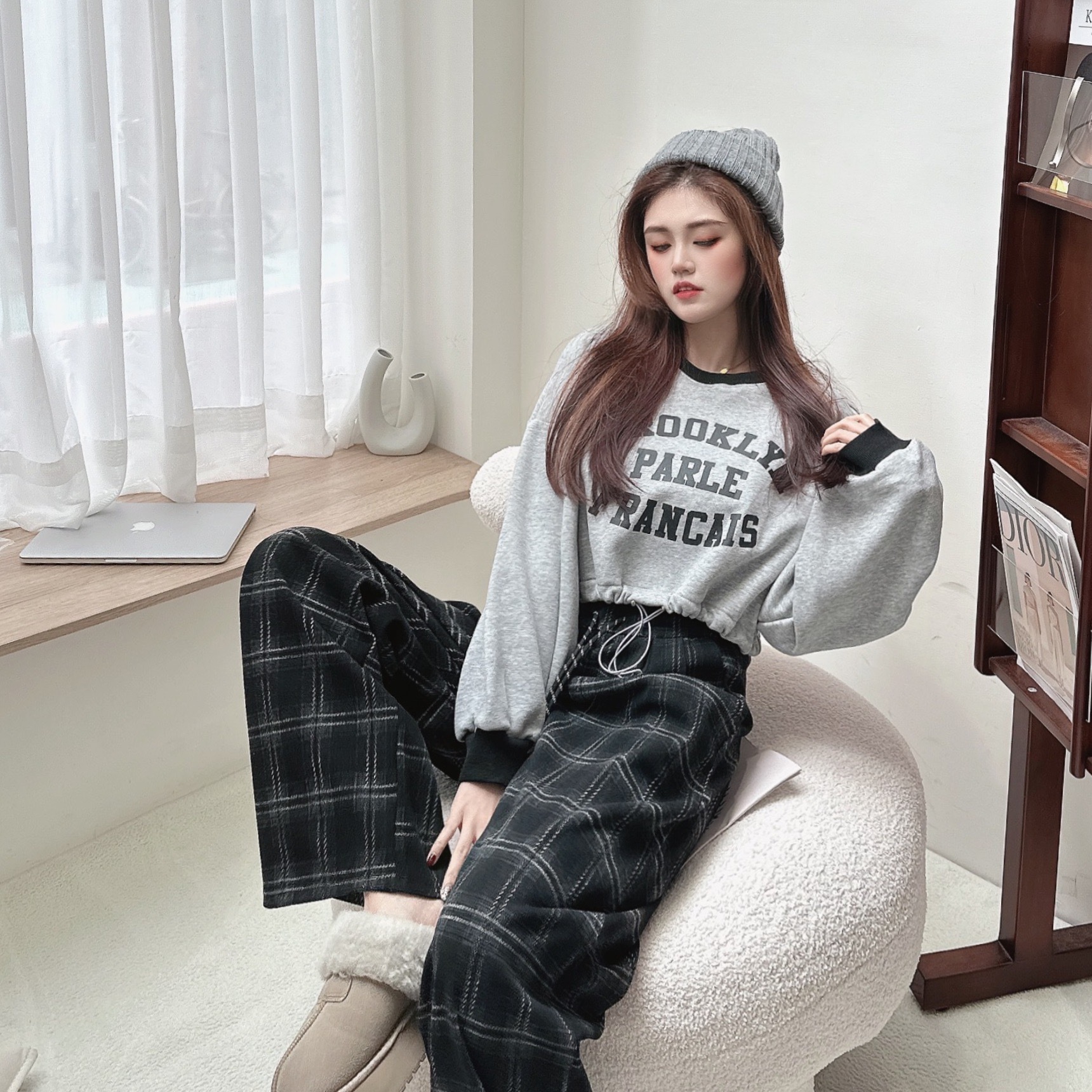 超舒服內刷絨縮口上衣/三色