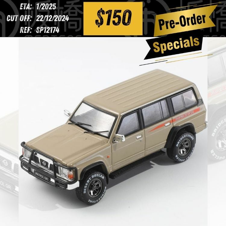 PO-$150 * SHADOW PRO * 1:64 NISSAN PATROL Y60 SANDS RHD [OD17/12]