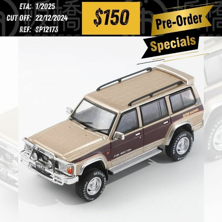 PO-$150 * SHADOW PRO * 1:64 NISSAN PATROL Y60 CHAMPAGNE GOLD RHD [OD17/12]