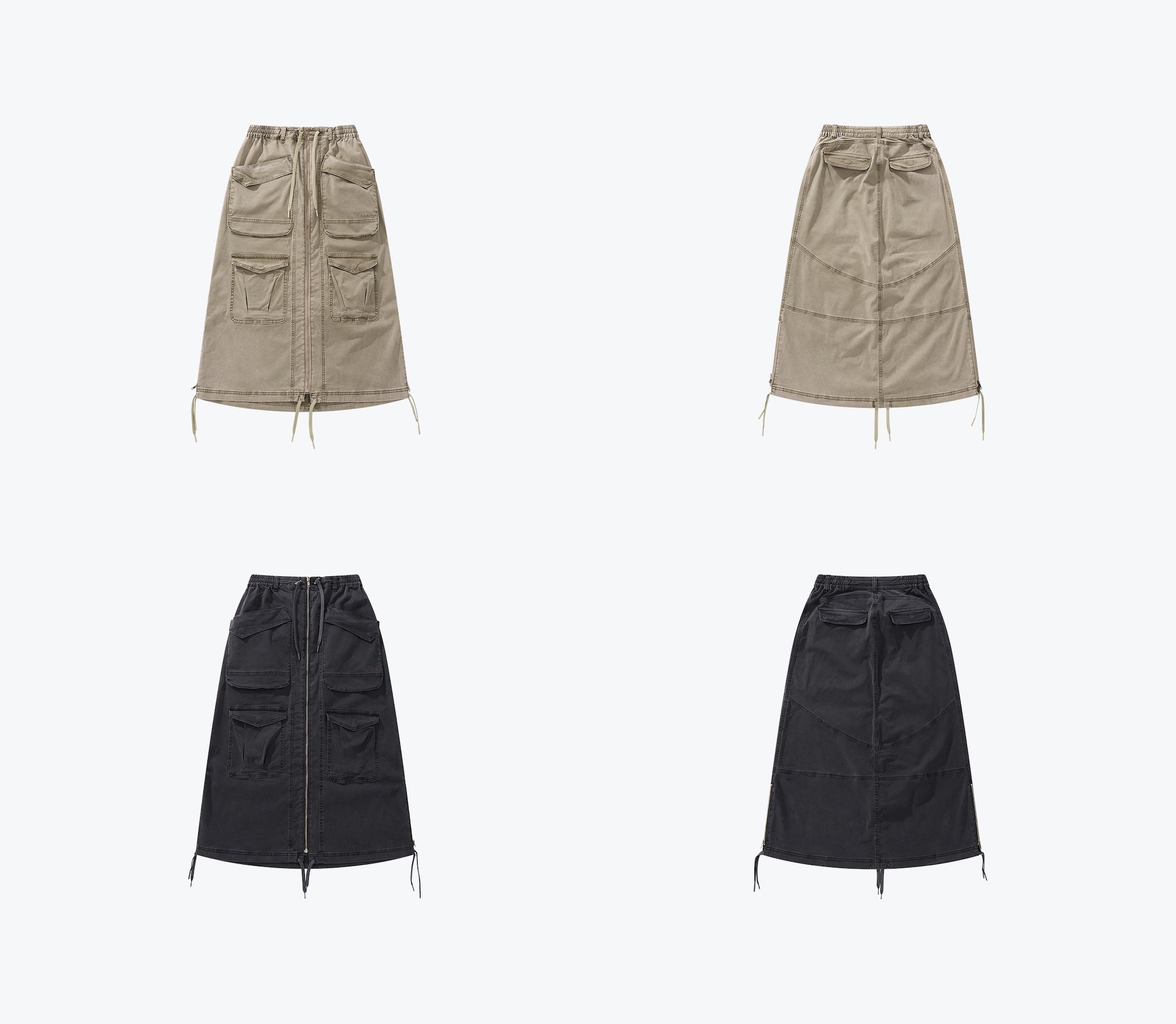 SENSE Washed Cargo Full Skirts