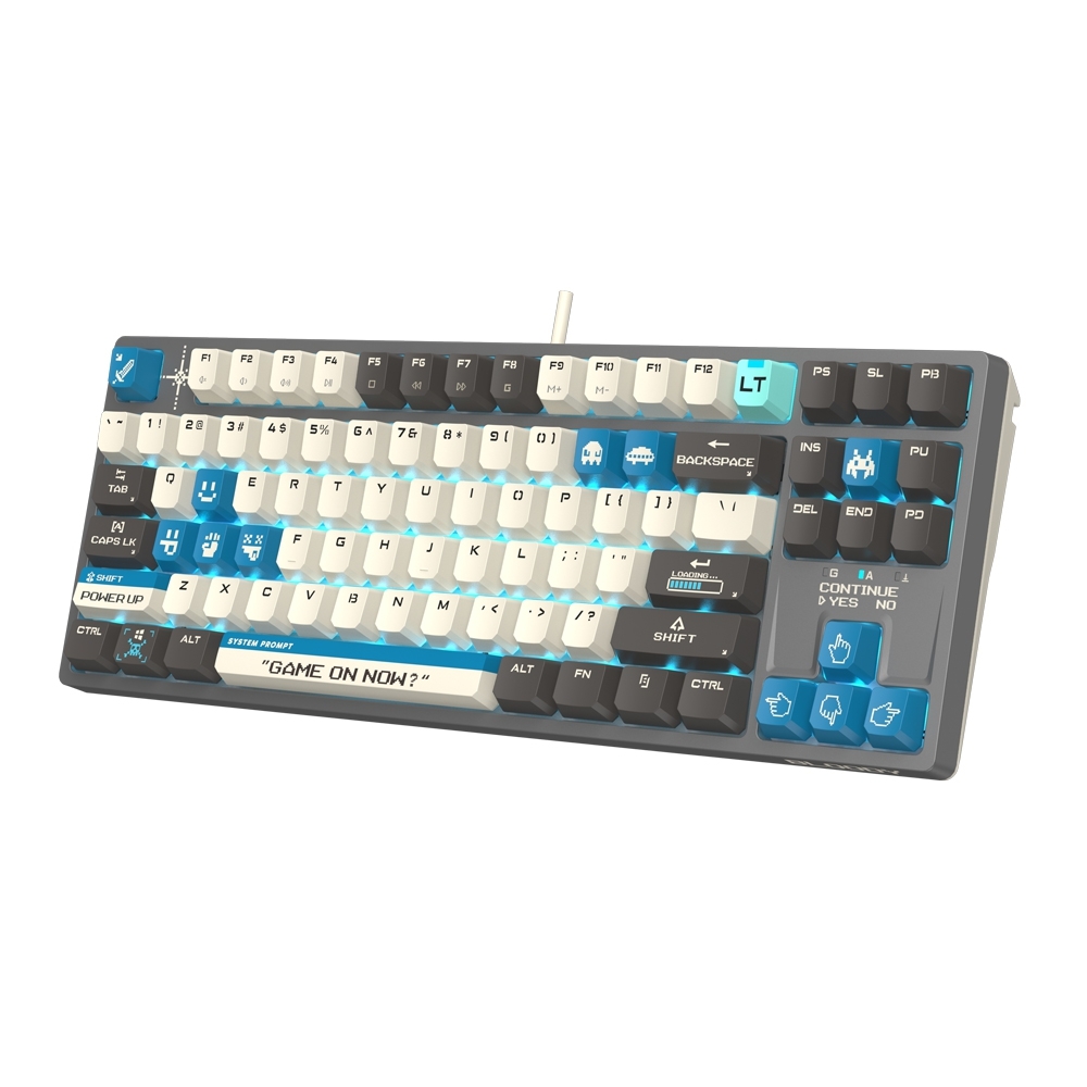A4tech 雙飛燕】 Bloody S87RT 阿爾法變速光軸機械式鍵盤藍色中文像素大戰