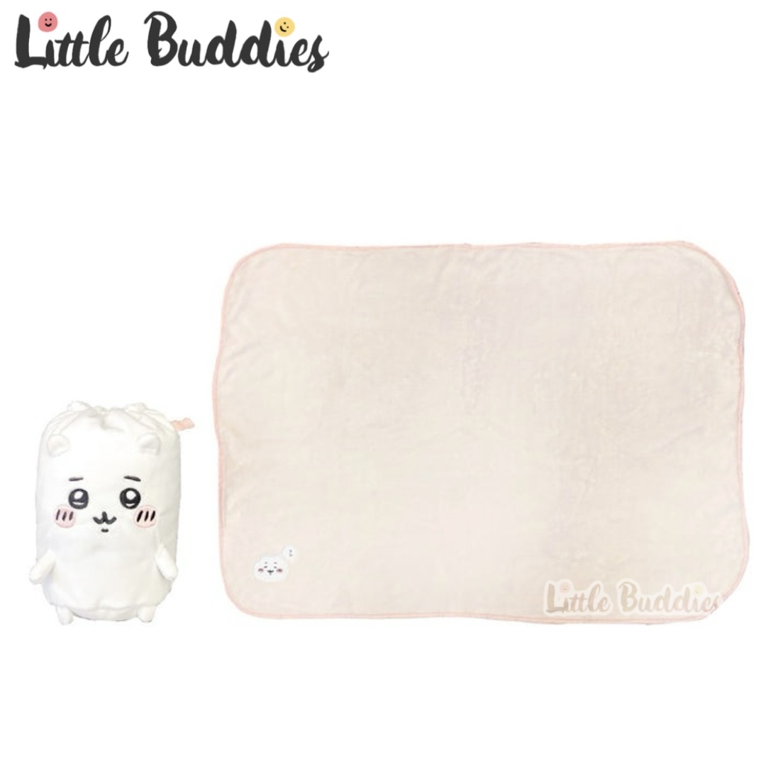 日本 chiikawa 吉伊卡哇 毛毯連收納索袋