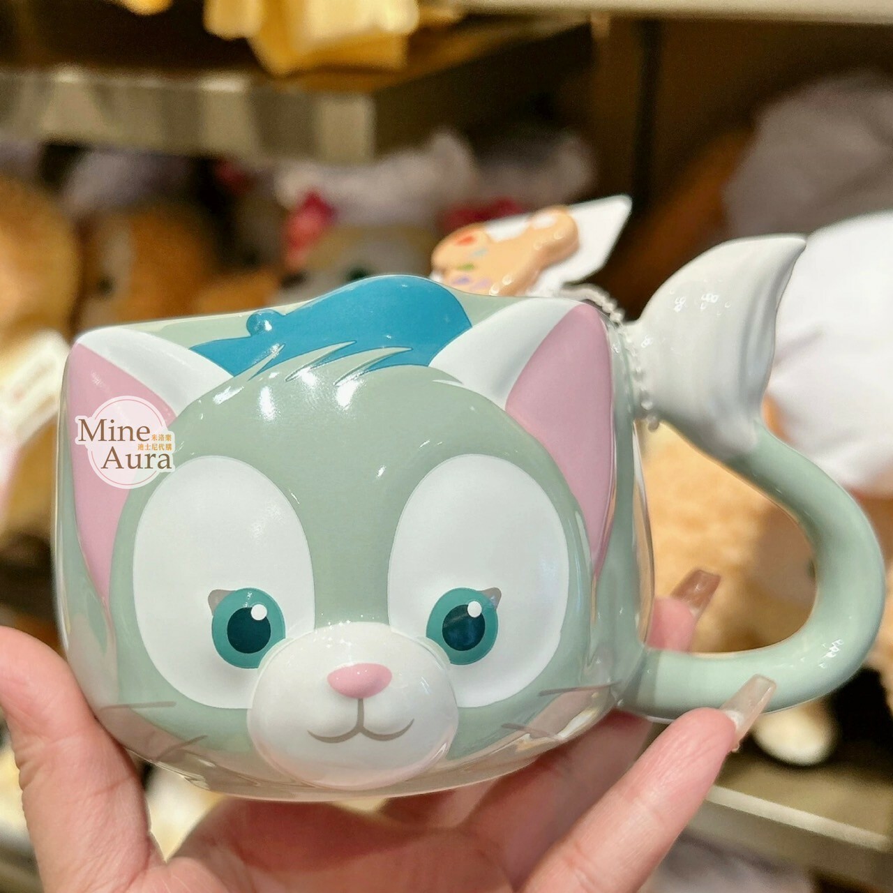 傑拉托尼 畫家貓 Gelatoni 大頭造型 湯勺+馬克杯 組 -上海迪士尼樂園