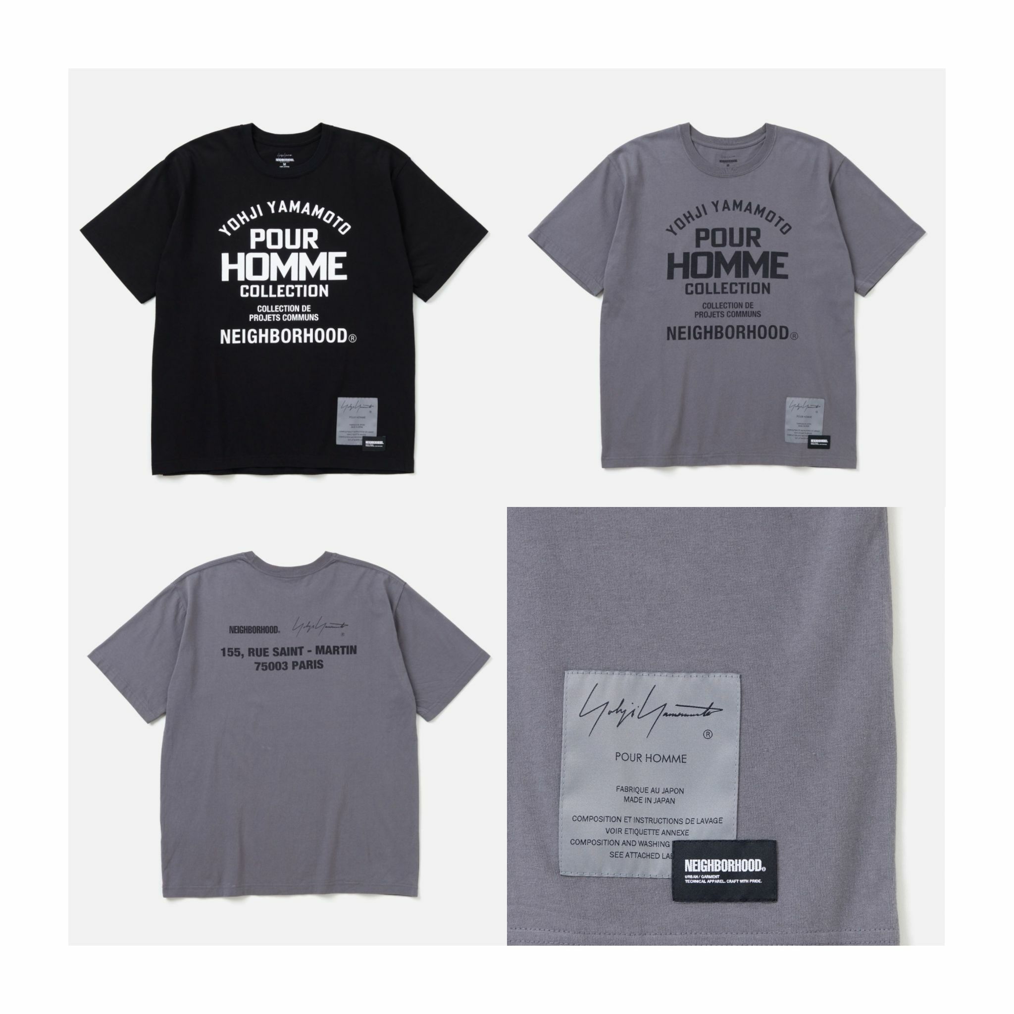 現貨|NEIGHBORHOOD X YOHJI YAMAMOTO . TEE SS-2 242PCYYN-ST02S