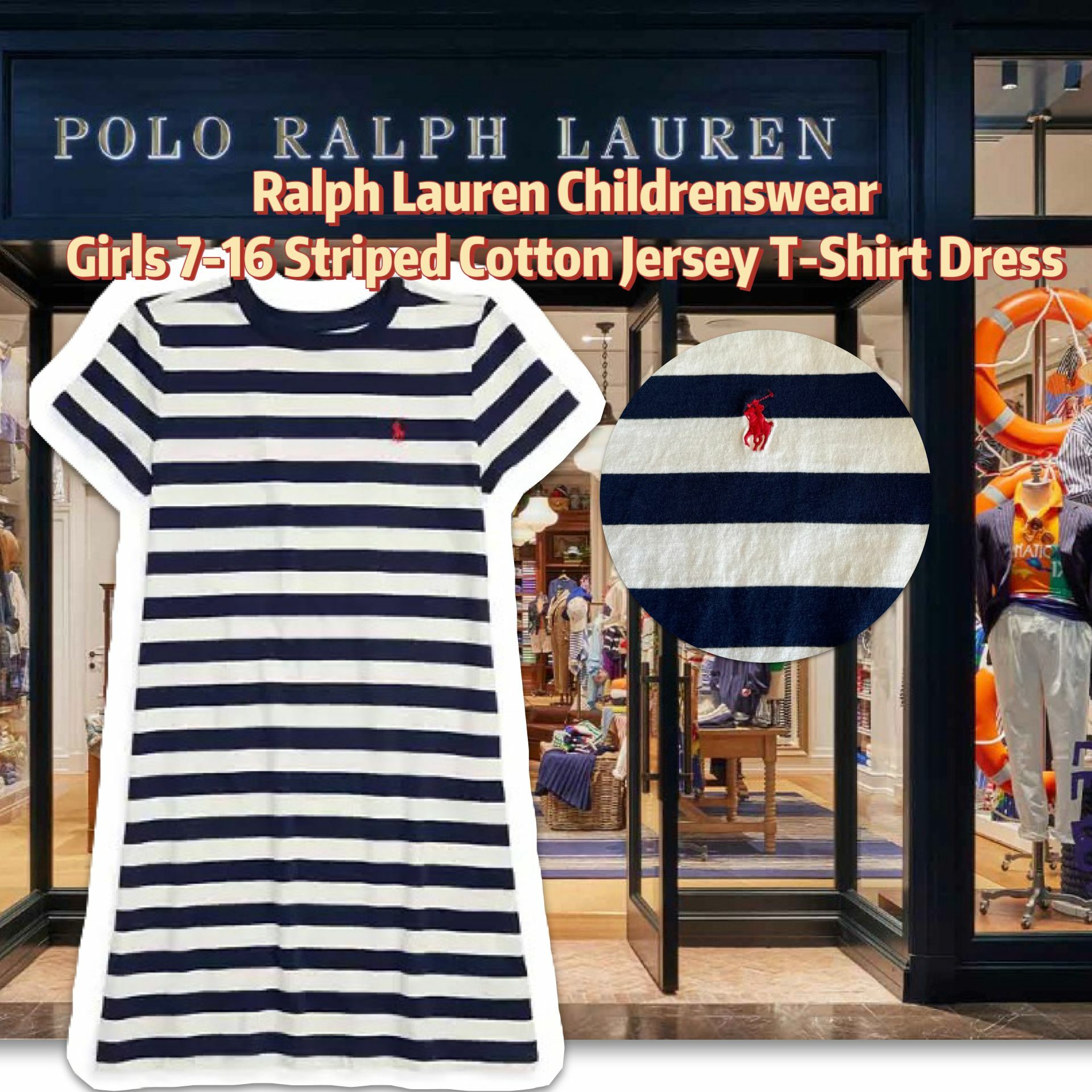 【預購】Ralph Lauren G121723 大童連衣裙