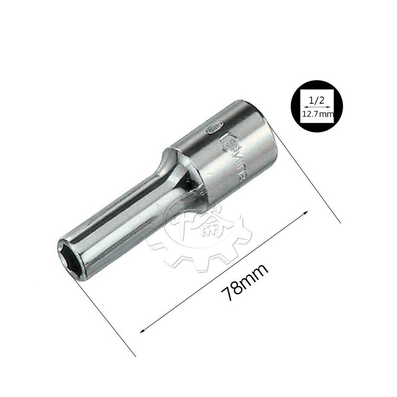 ＊中崙五金【附發票】加拿大 GENIUS 4分 加長套筒(銀色) 8mm~41mm 氣動套筒 電動套筒 六角套筒 單顆售