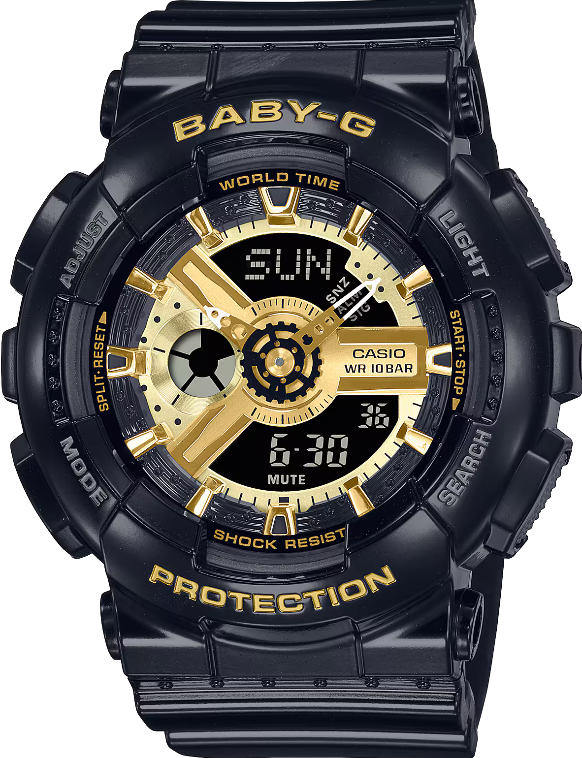 萬年鐘錶 - BABY-G   防震雙顯電子錶  BA-110X-1A 錶徑 : 43.4 MM