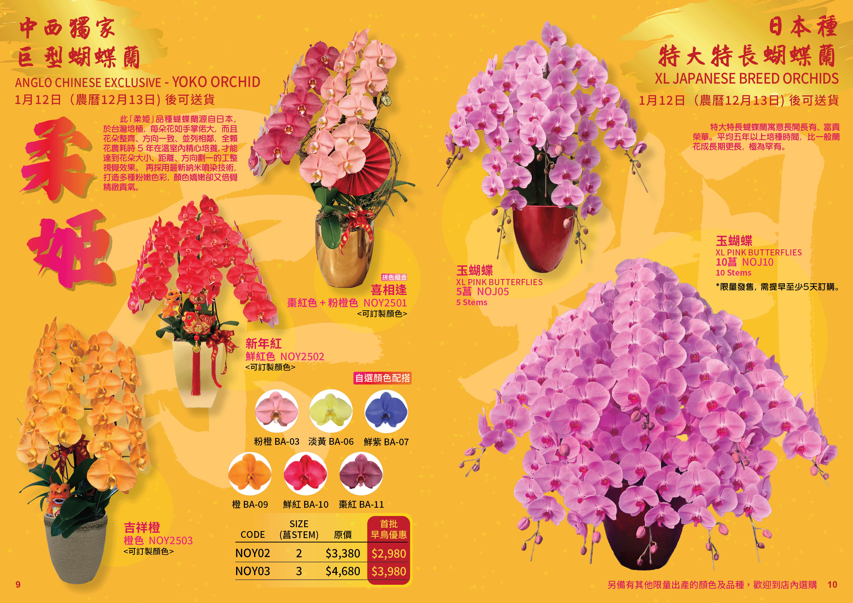 中西花店2025新年目錄