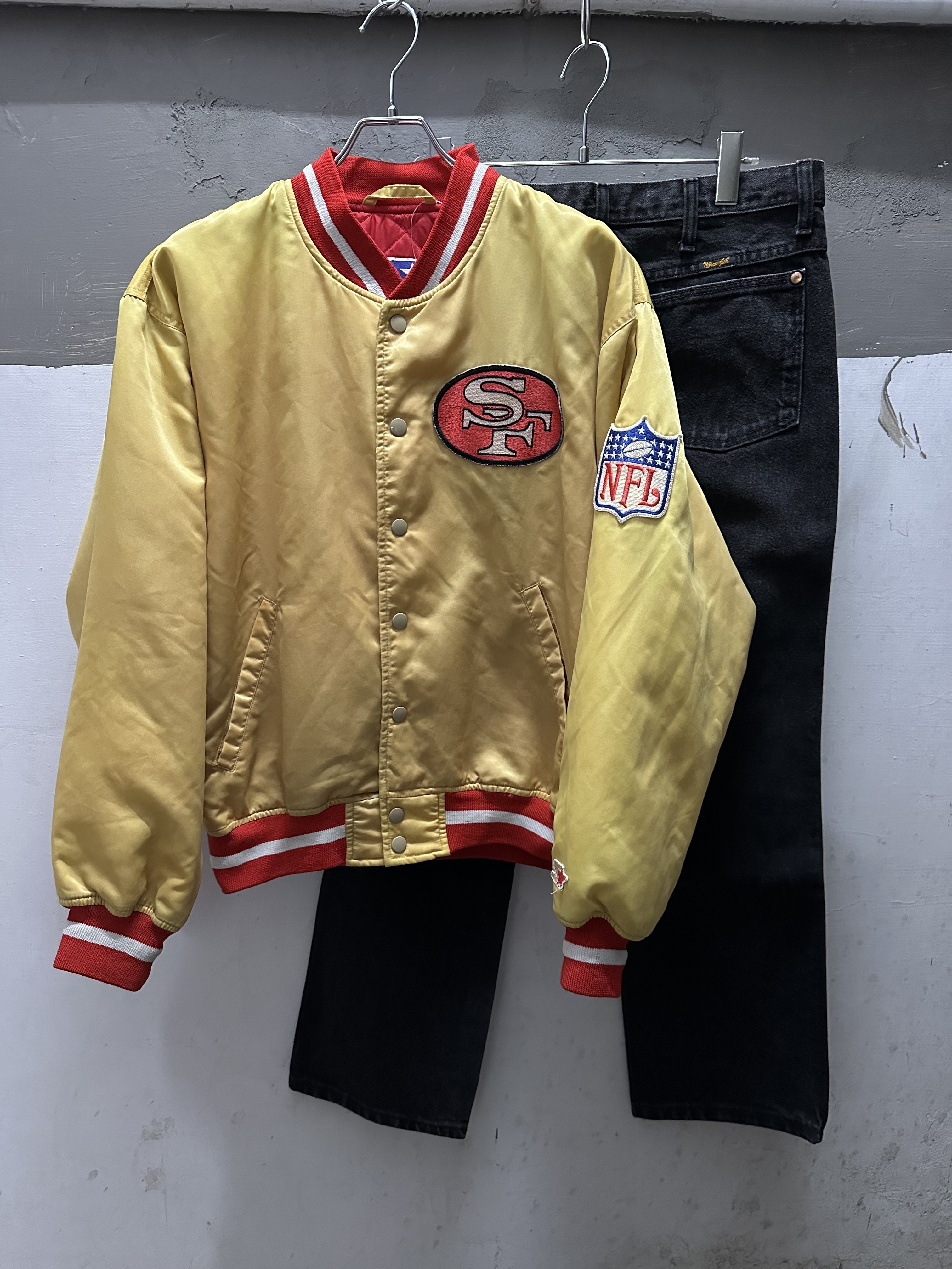 90~00‘s STARTER NFL San Francisco 49ers Nylon x Satin Jacket