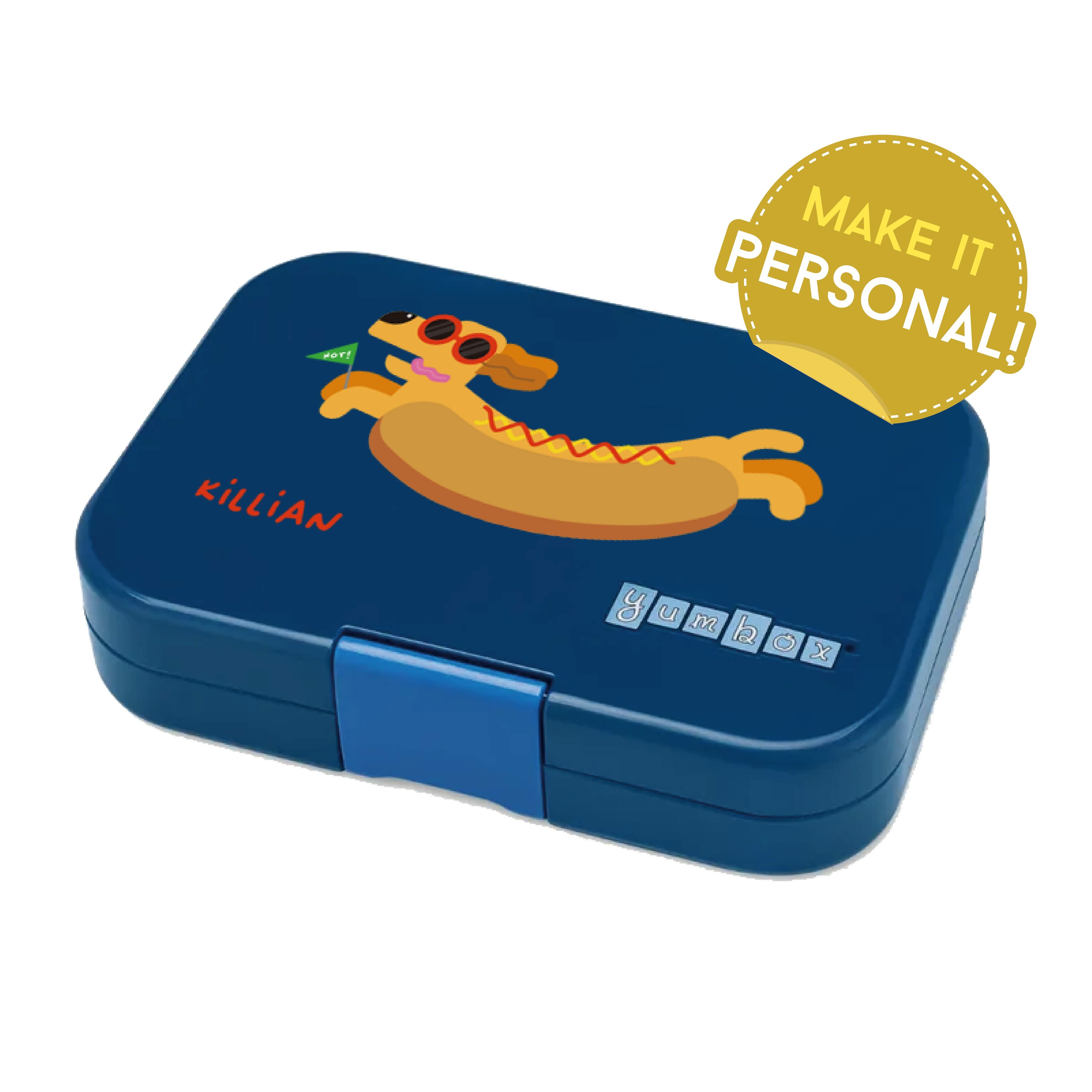 個性化 Yumbox Panino 午餐盒 (4格) - Monte Carlo Blue (Race Cars)