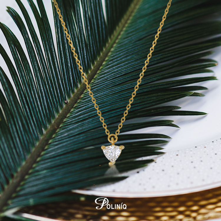 925純銀「Venus 美神」14K金色晶鑽頸鍊(16吋+2公分延長鍊)-SDS0035