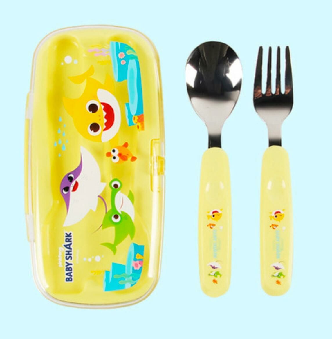 (現貨) 韓國直送 Baby Shark餐具套裝 (連盒)