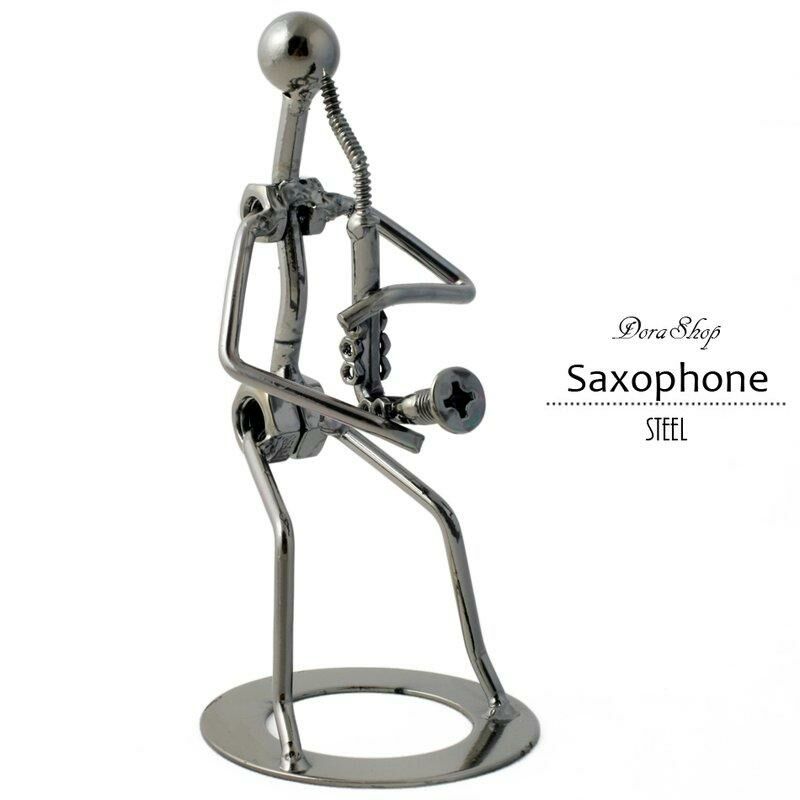 展示出清 MG194 薩克斯風演奏者 鋼鐵擺飾 /佈置