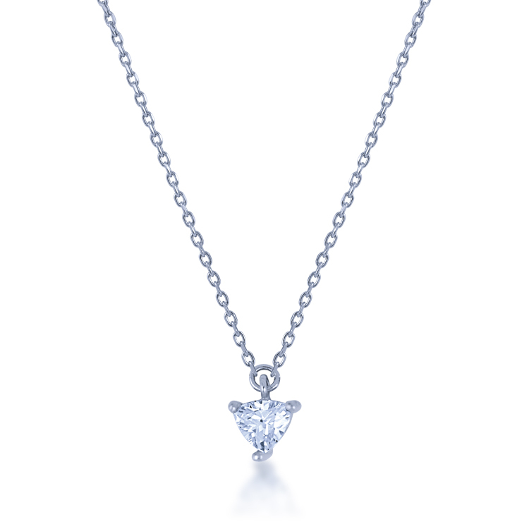 925純銀「Venus 美神」晶鑽頸鍊 (16吋+2公分延長鍊)-SDS0036