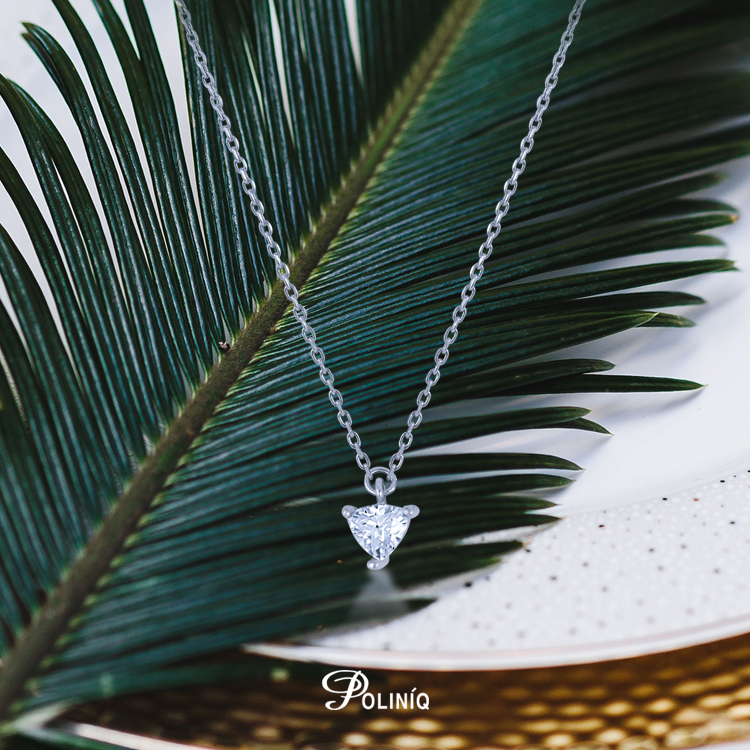 925純銀「Venus 美神」晶鑽頸鍊 (16吋+2公分延長鍊)-SDS0036