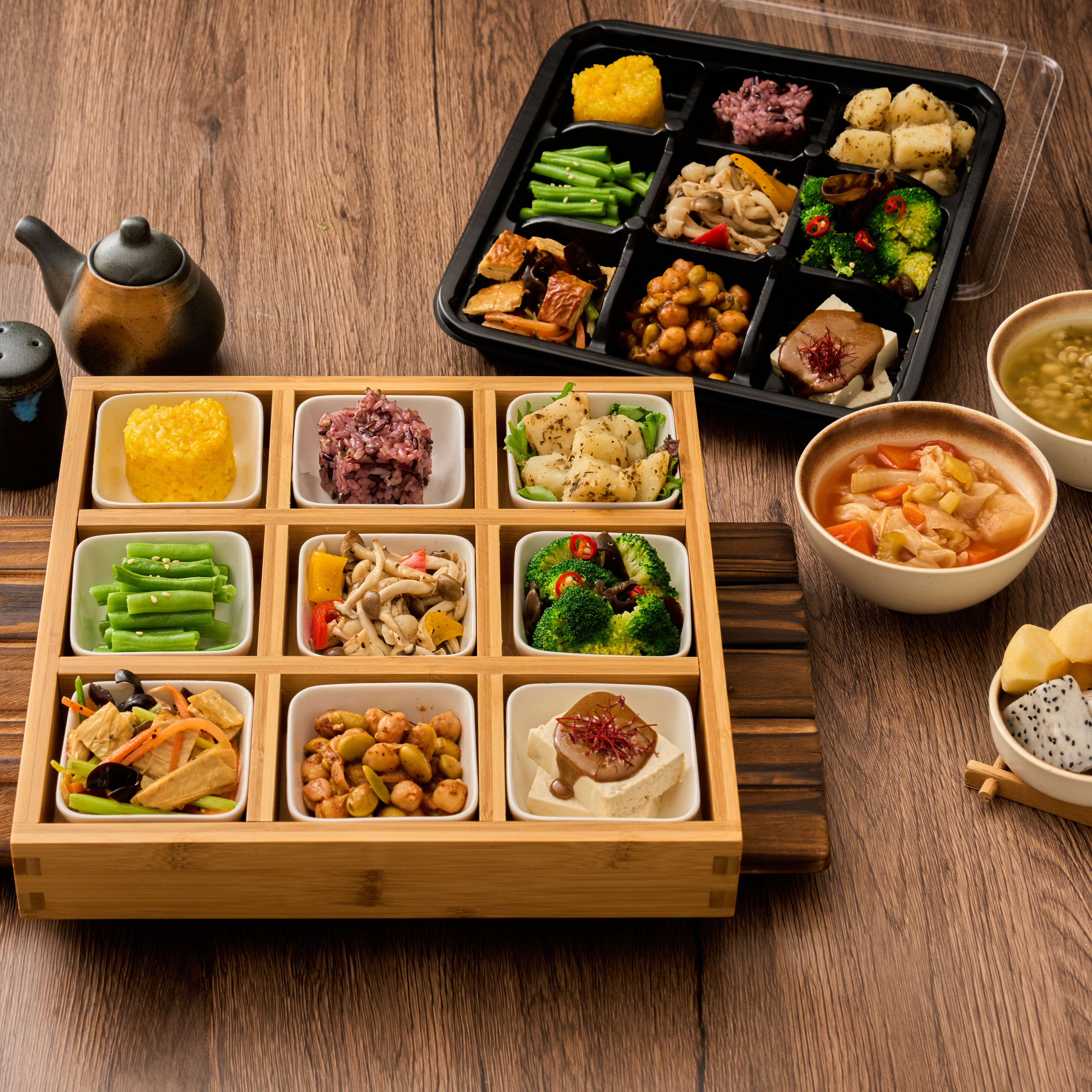 集思台大素食會議餐盒 義法精緻九格便當素食