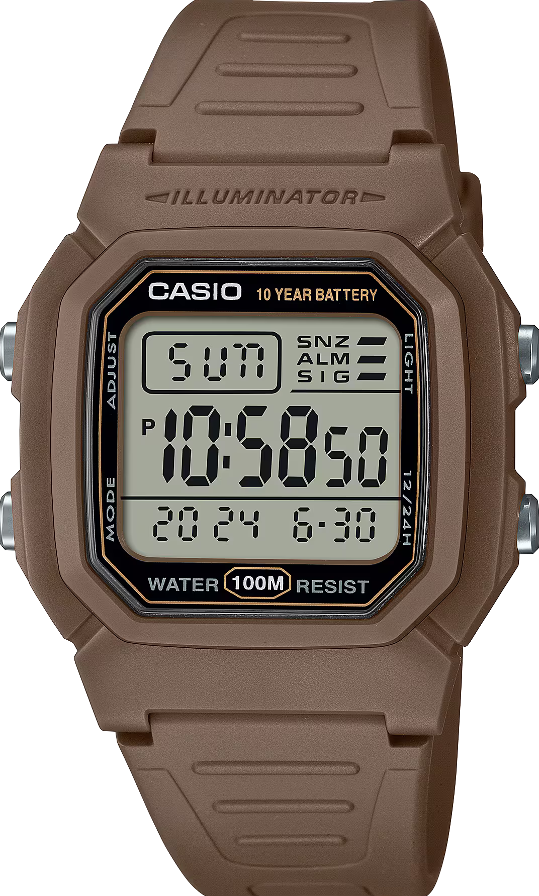 萬年鐘錶 - CASIO  卡西歐  經典方型電子錶  W-800H-5AV  錶徑 : 36.8mm