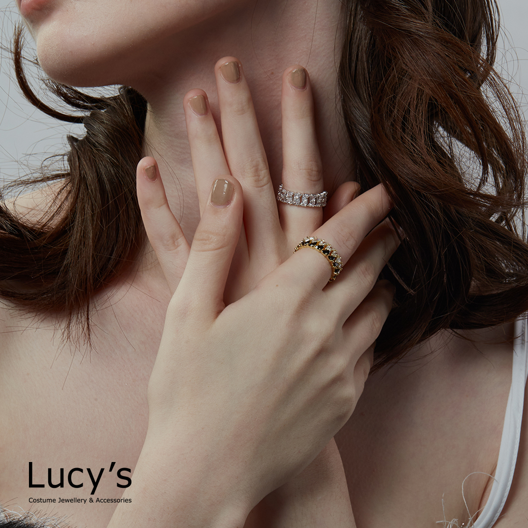 璀璨排鑽 戒指 (二色) (118758/118760)