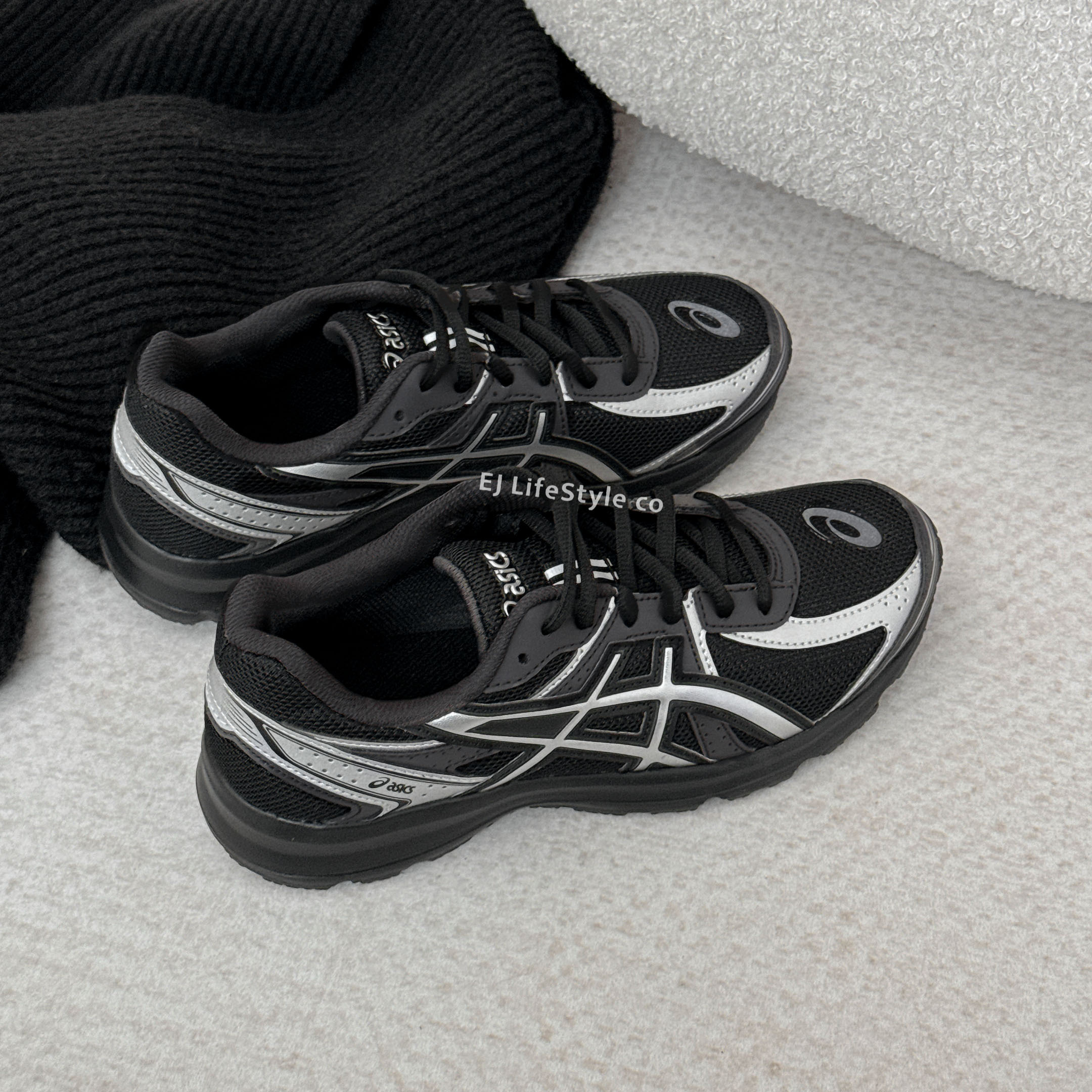 ASICS JOG 100S 黑銀 灰銀 復古 男女鞋 1203A741-001 / 調貨