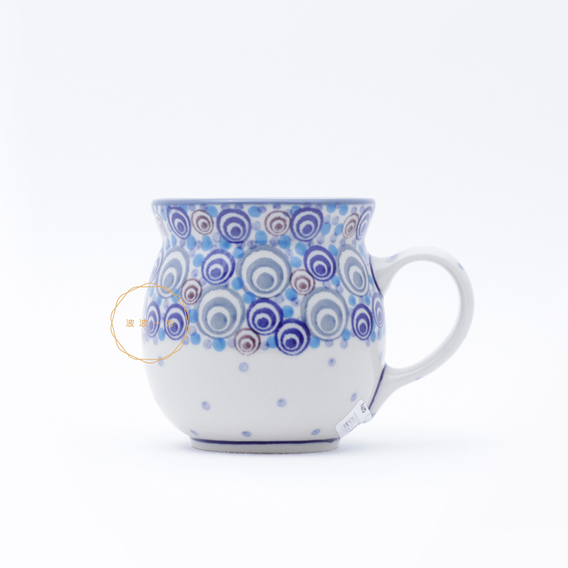 胖胖杯-小 -250ml-紫藍 孔雀眼