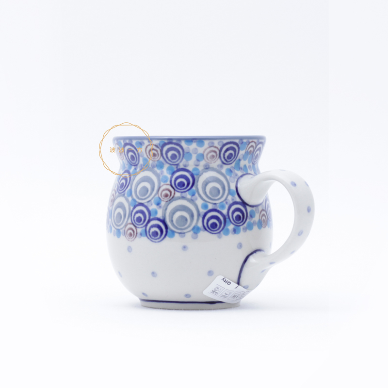 胖胖杯-小 -250ml-紫藍 孔雀眼