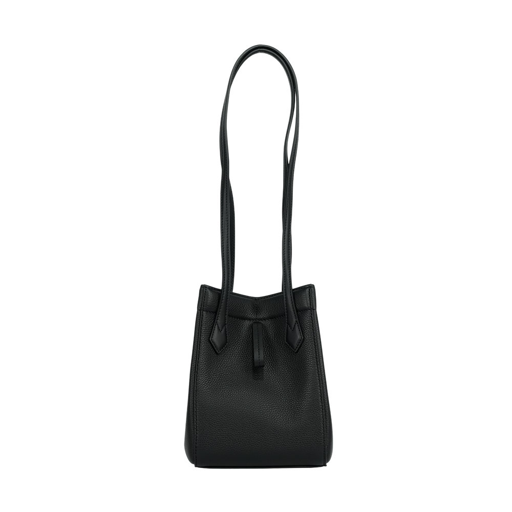 Origami 牛皮可折疊迷你水桶包/托特包(黑色) 8BS083 APZA F0KUR