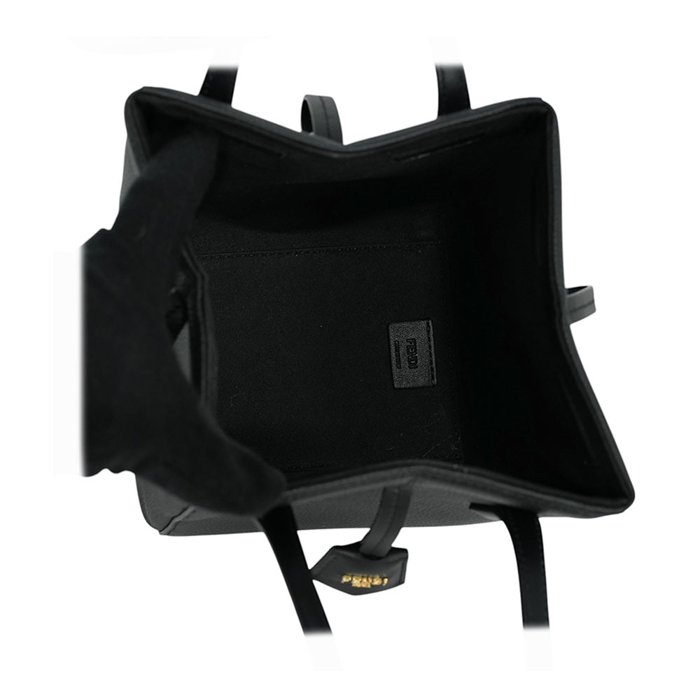 Origami 牛皮可折疊迷你水桶包/托特包(黑色) 8BS083 APZA F0KUR