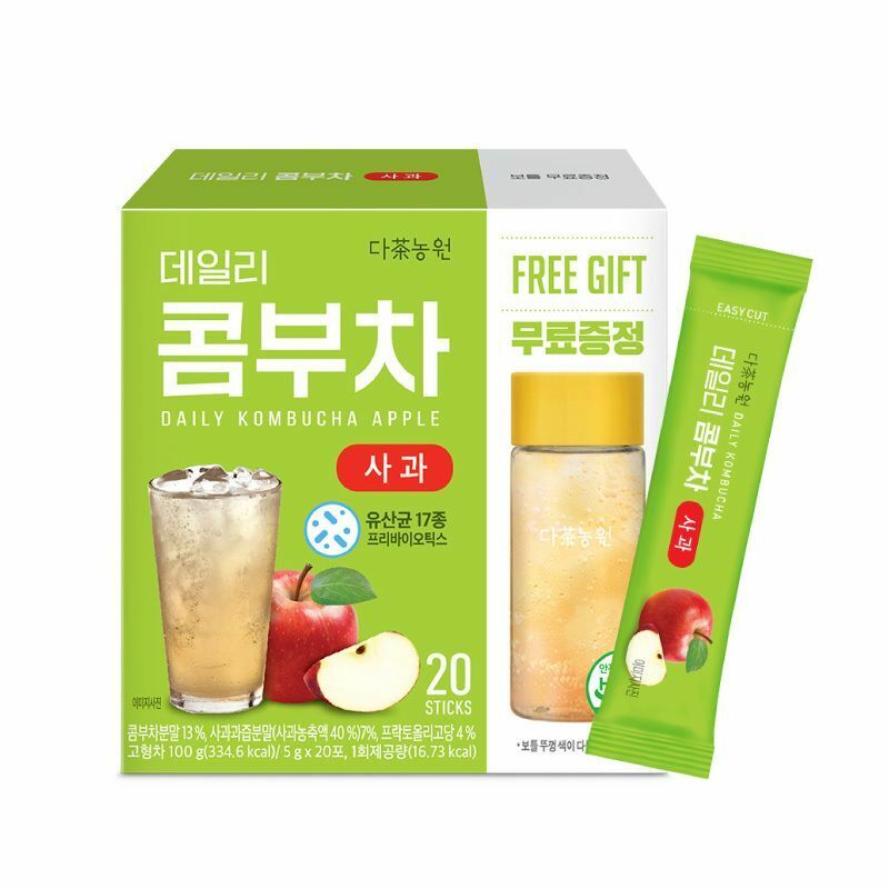 Danongwon Daily Kombucha 20 sticks with Free Gift Bottle - Apple (Paralllel Import) random packaging