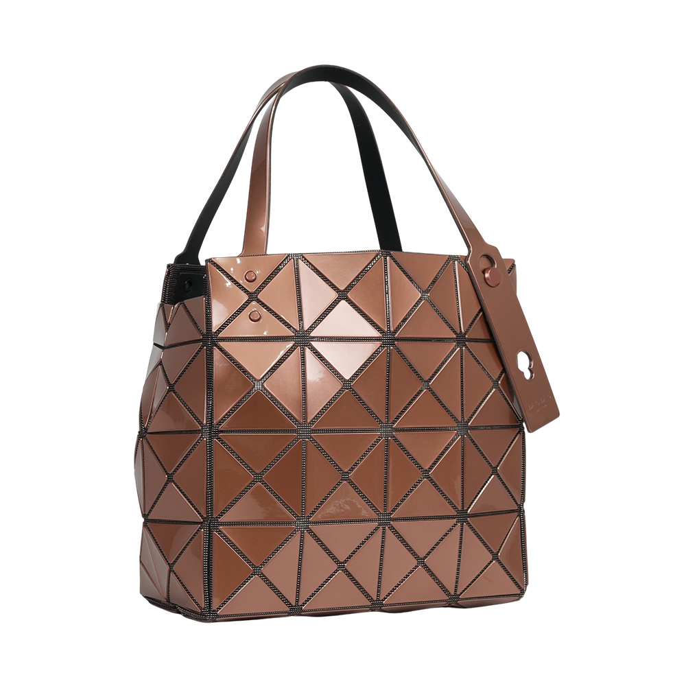 BAO BAO CARAT 4X4 亮面手提小方盒(焦糖棕) AG611 44