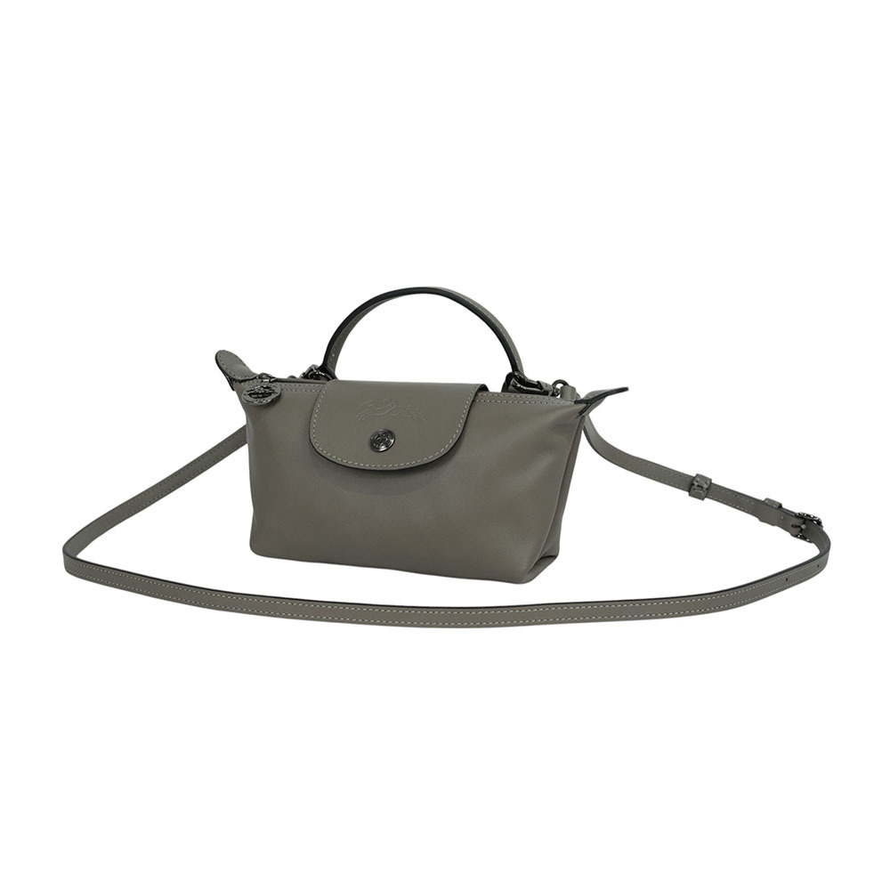 Le Pliage Xtra XS 小牛皮迷你二用包(斑鳩灰) 34205 987 P55
