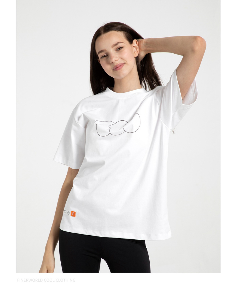 Finerworld 圓領趣味短袖男女潮流快干T恤