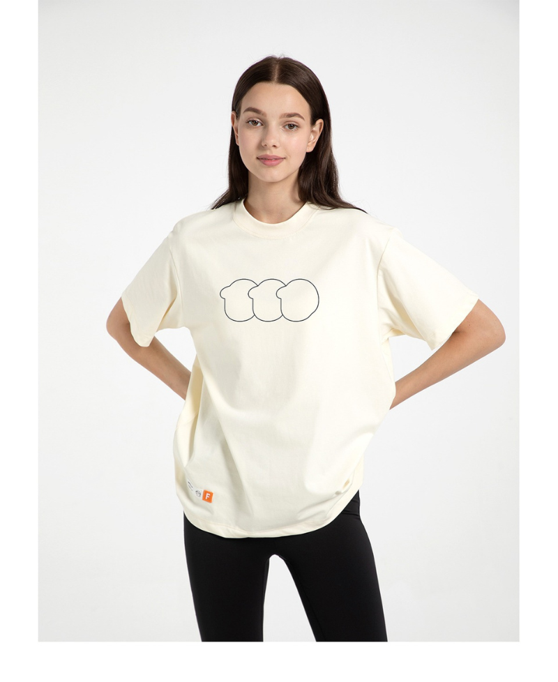 Finerworld 圓領趣味短袖男女潮流快干T恤