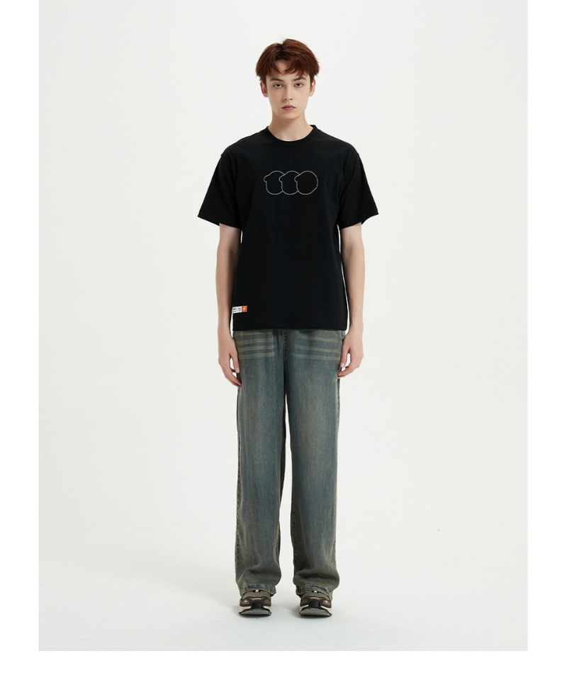 Finerworld 圓領趣味短袖男女潮流快干T恤