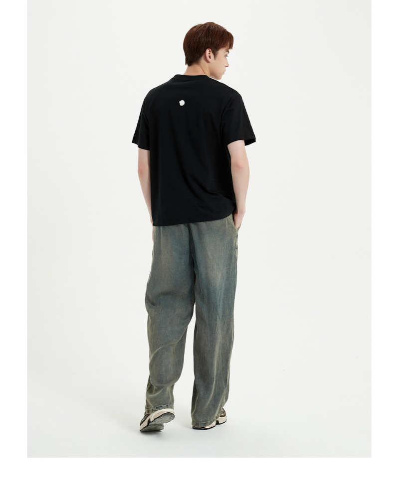 Finerworld 圓領趣味短袖男女潮流快干T恤