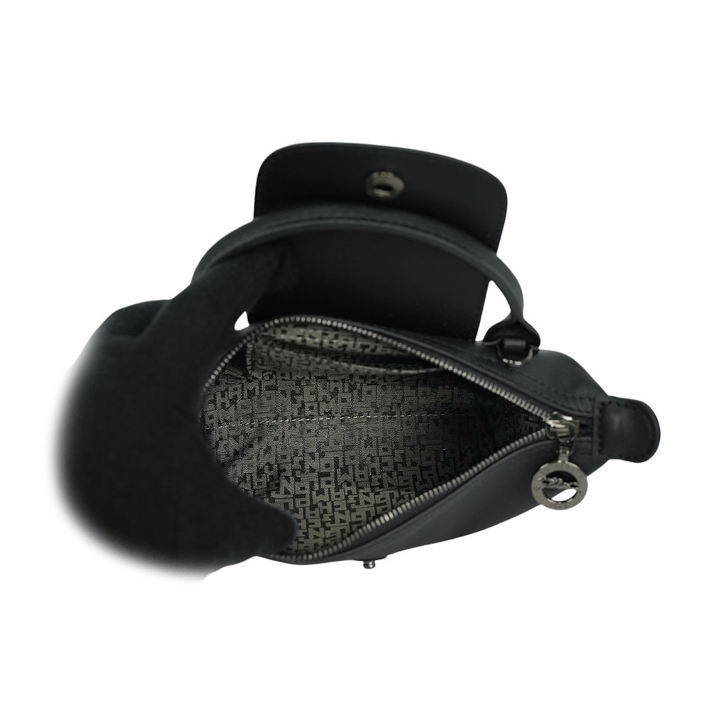 Le Pliage Xtra XS 小牛皮迷你二用包(黑色) 34205 987 001