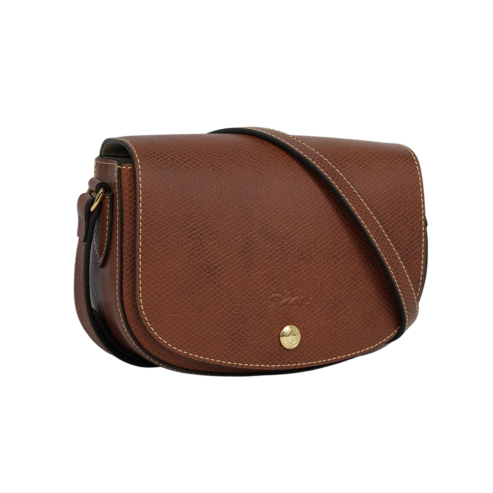 【LONGCHAMP】S號 EPURE 牛皮翻蓋馬鞍包
