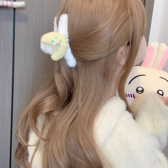 Star & Moon Plush Hair Claw
