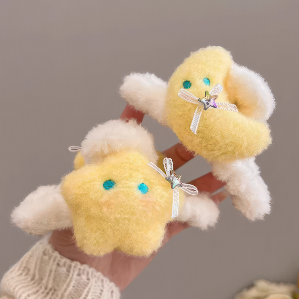 Star & Moon Plush Hair Claw
