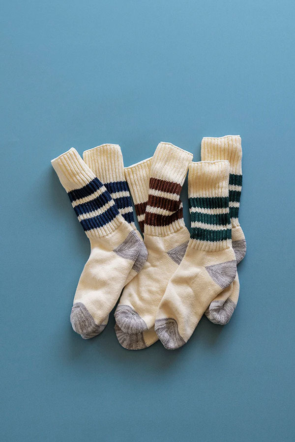 ROTOTO - R1255  復古中筒襪（咖啡棕）