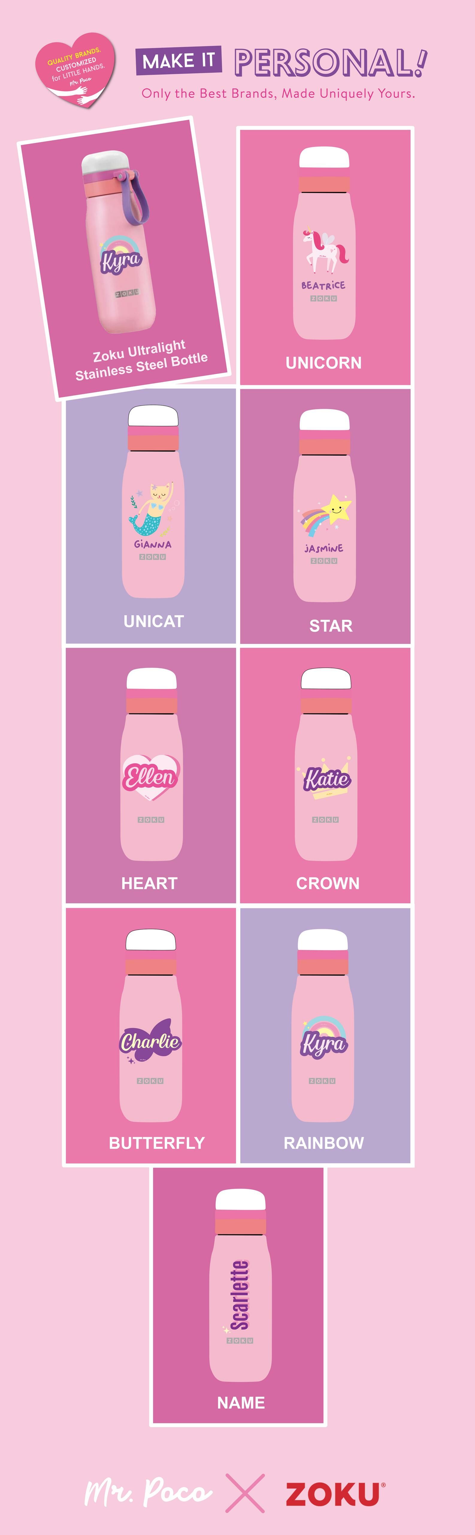 Personalized Zoku Ultralight Bottle (Pink)