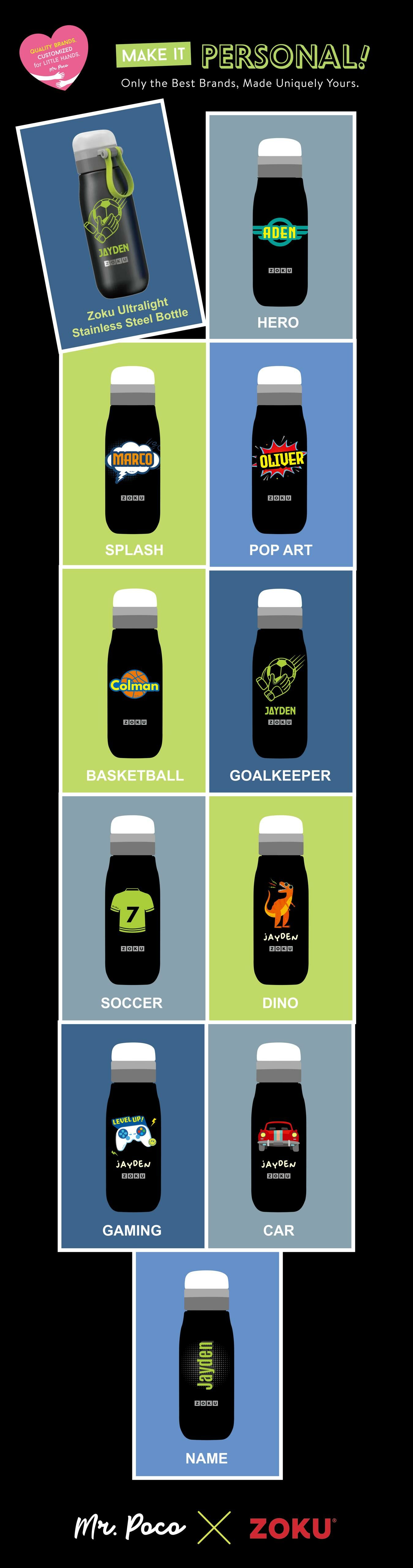 Personalized Zoku Ultralight Bottle (Black)