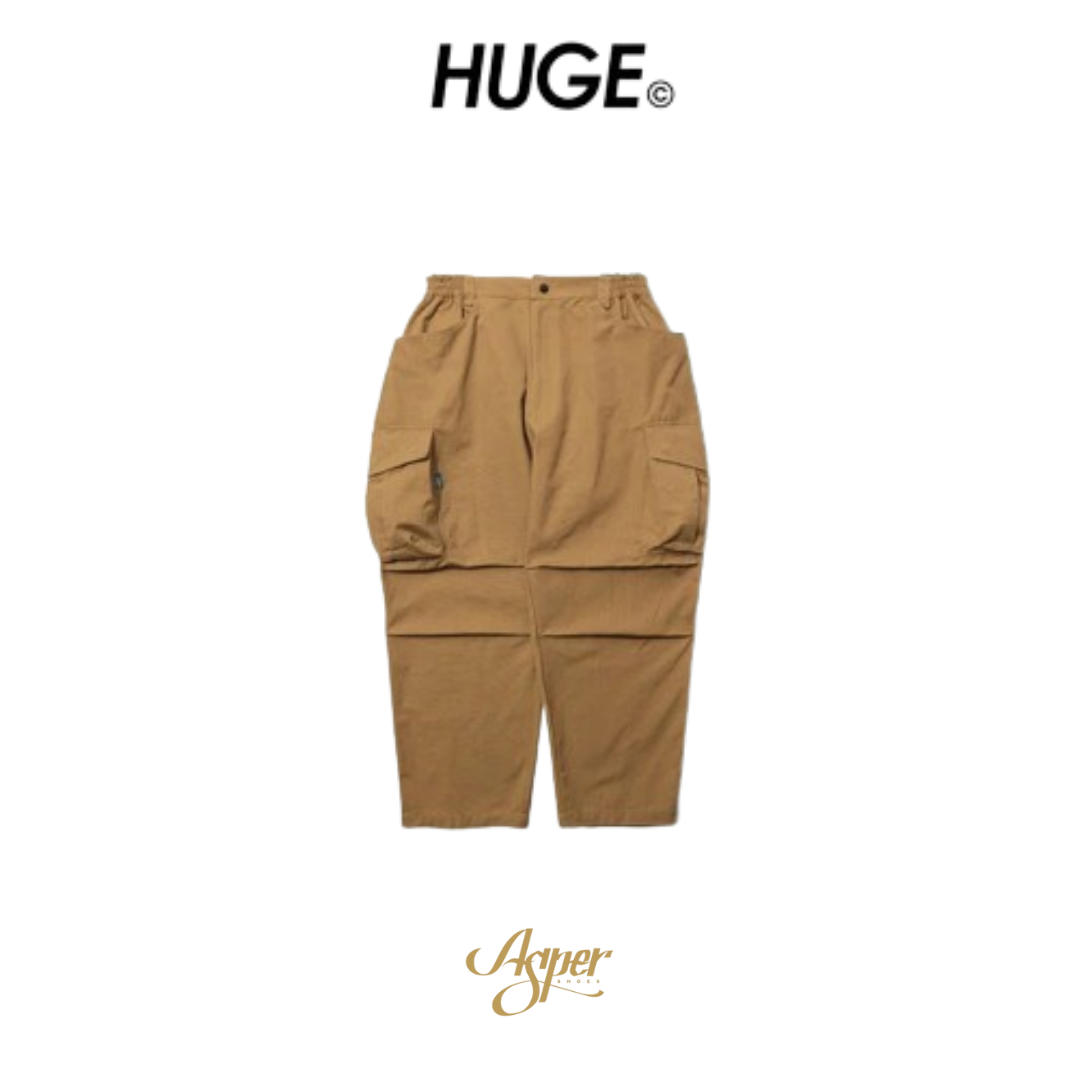 HUGE 斜蓋大口袋 平插口袋 寬鬆 工作長褲