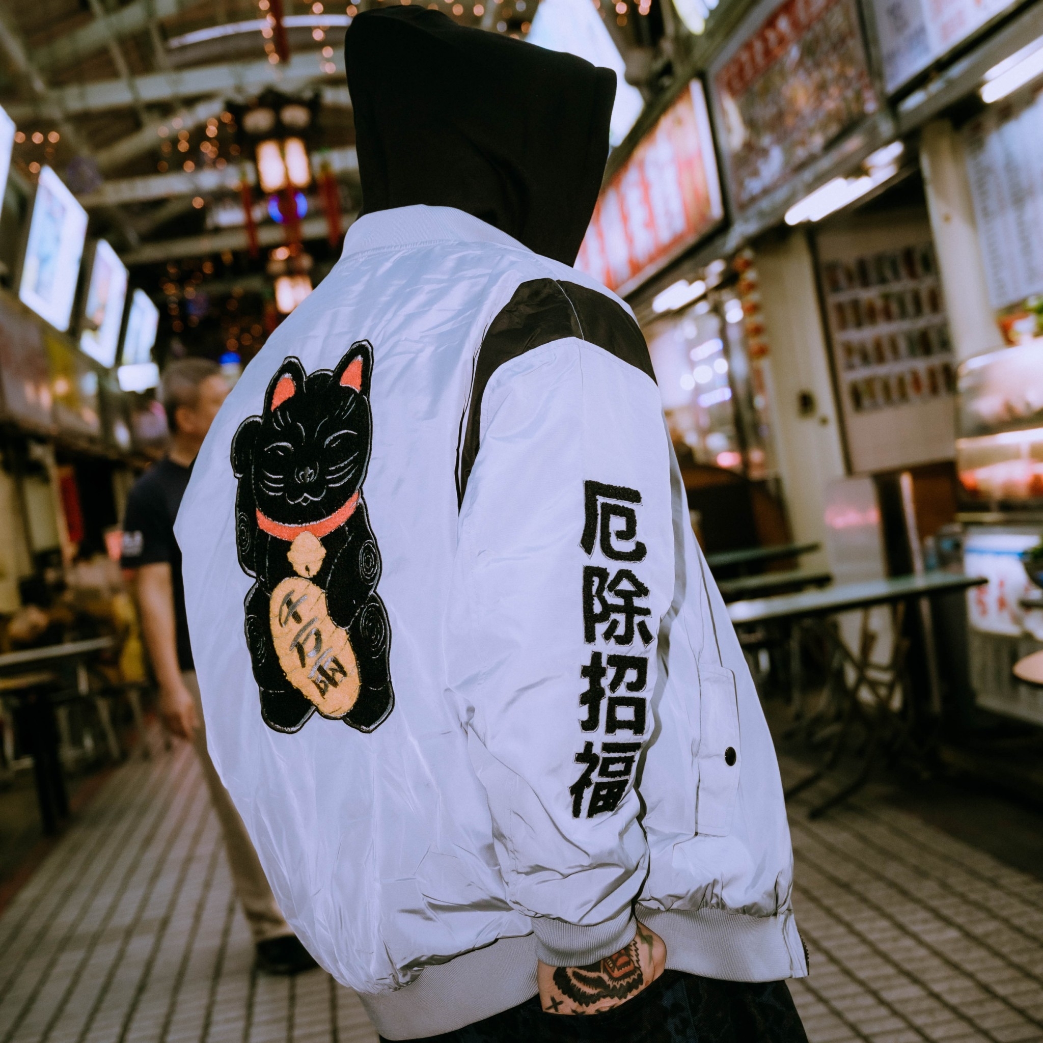 XCTRL 招財貓MA1外套-灰藍