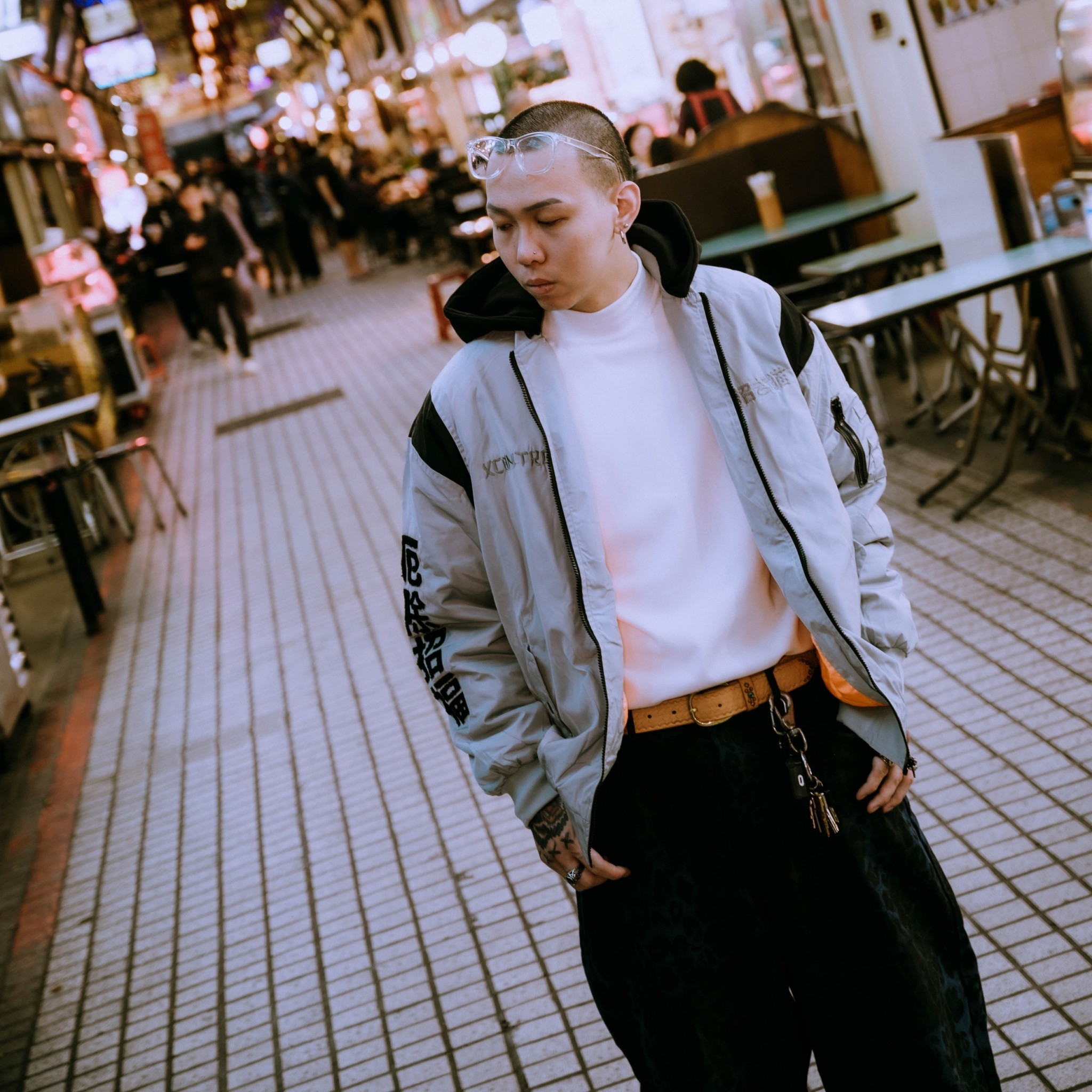 XCTRL 招財貓MA1外套-灰藍