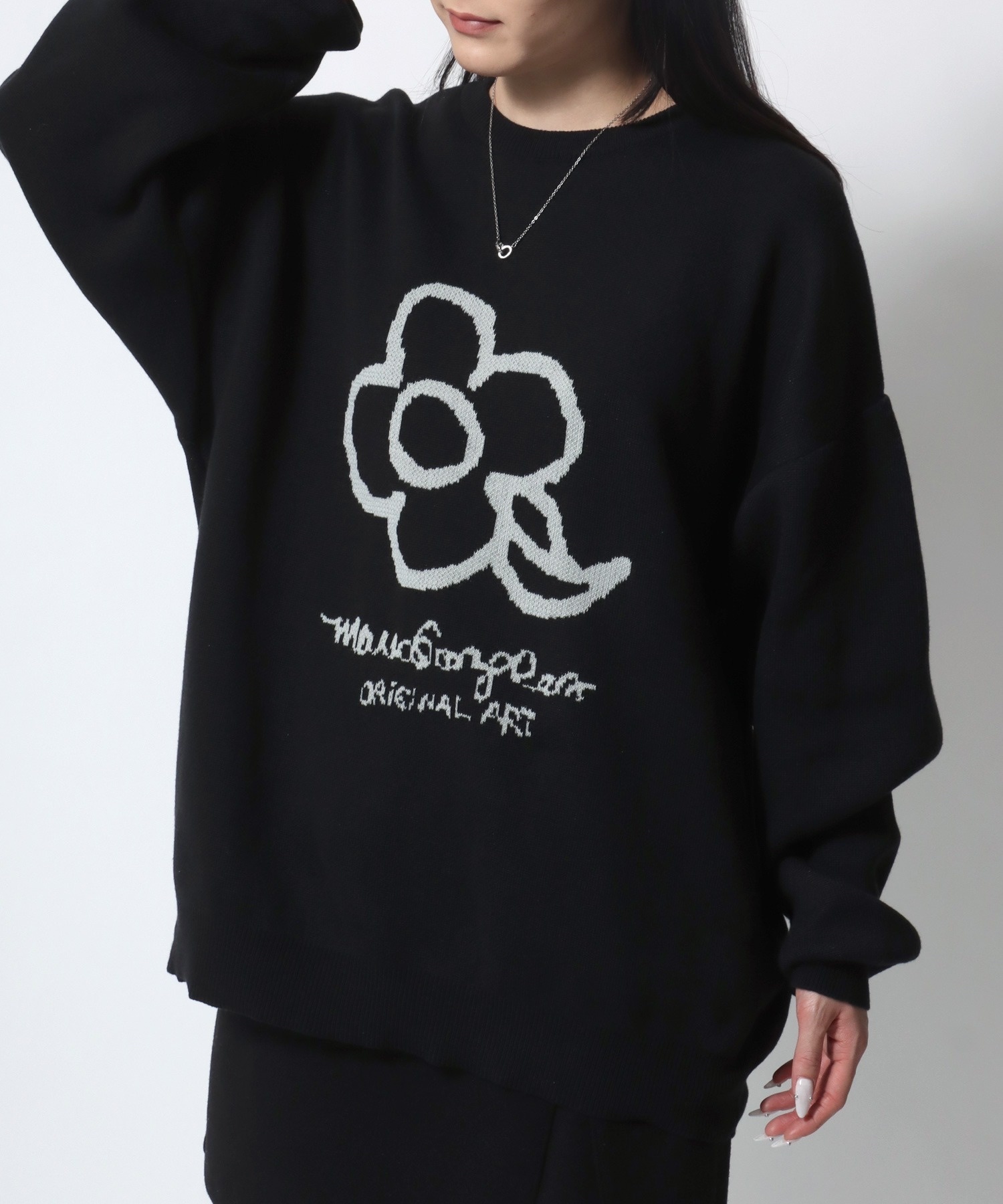 Mark Gonzales / Flower Jacquard Knit
